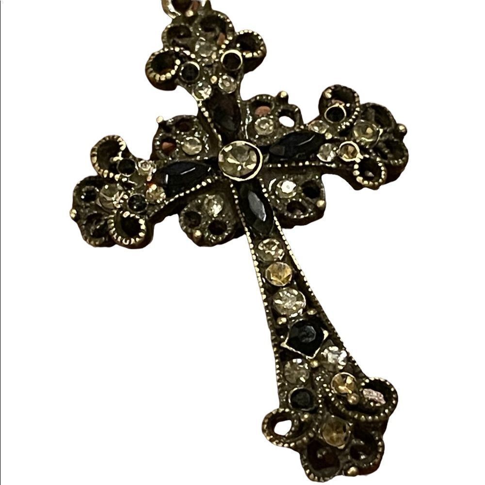 Lia Sophia antique style cross necklace